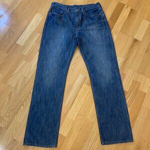 Levi's 514 Straight Fit Medium Wash Denim Jeans Size 34 x 34
